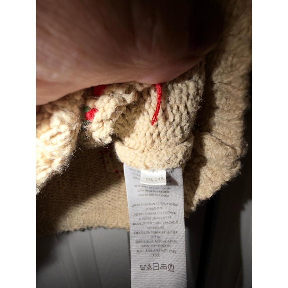 FREE PEOPLE ~ STRAWBERRY JAM Knit Crop Top L Large Sweater Puffed Gauze Sleeve - Picture 3 of 9